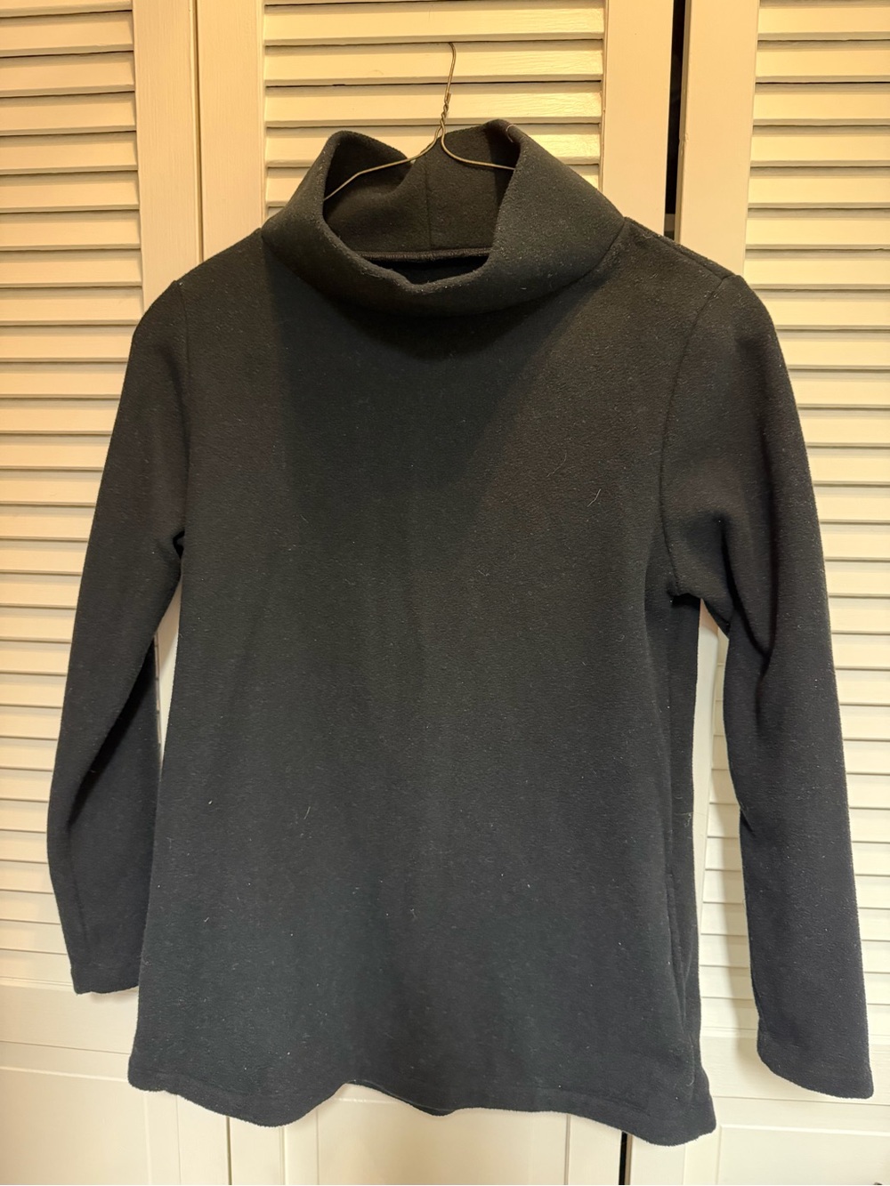 Dudley Stephens- Classic Black Turtleneck fleece- Women's